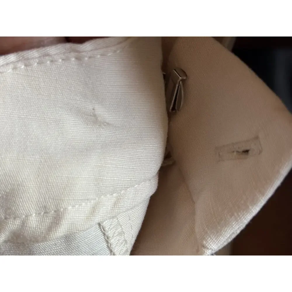 Zara linen blend High Waisted wide leg trousers small